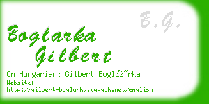 boglarka gilbert business card